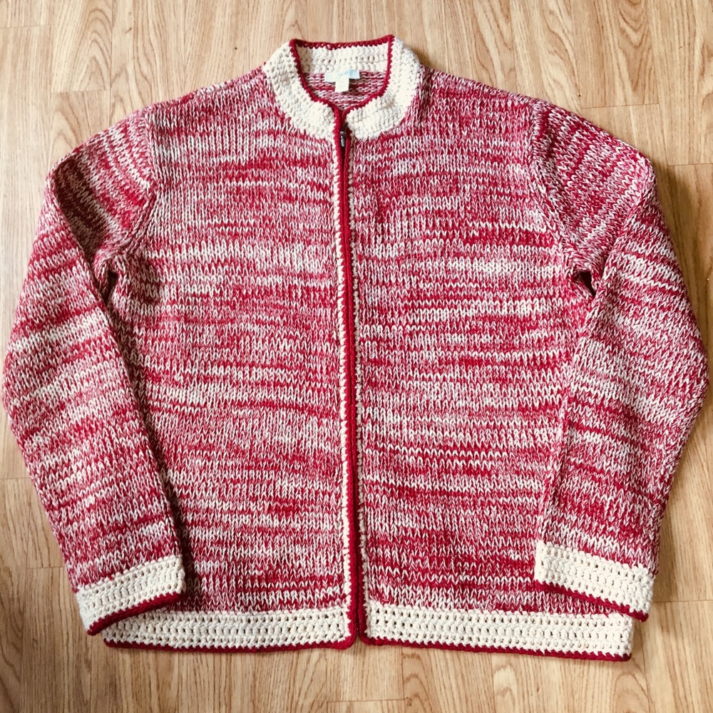 J. Jill Knit Zip-up Over-sized Sweater